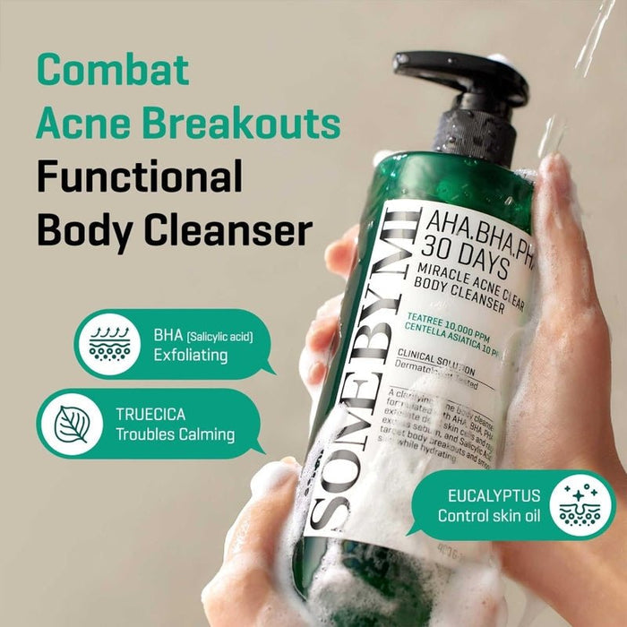 Somebymi AHA.BHA.PHA 30 Days Miracle Acne Clear Body Cleanser 400g سوم باي مي منظف الجسم لعلاج حب الشباب بمعجزة 30 يومًا AHA.BHA.PHA - Princess Cosmetics Qatar