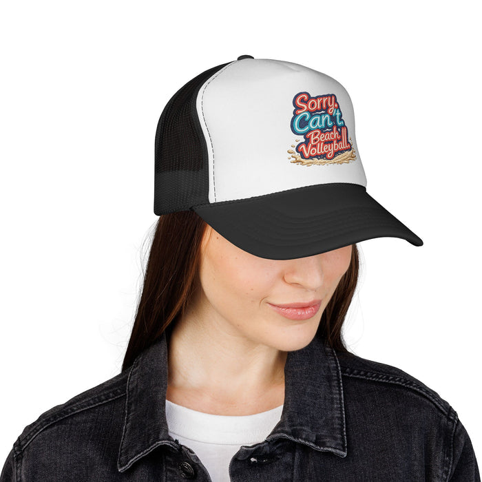Sorry Can’t — Beach Volleyball Trucker Hat