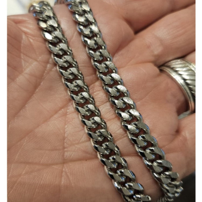 Stainless Steel Men's Cuban Chain Necklace 8mm