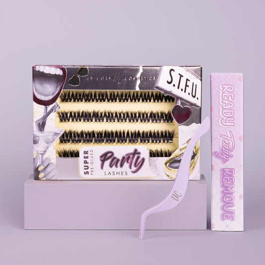 S.T.F.U. Super Pre-Glued Party Lashes Full Kit - Unicorn Cosmetics