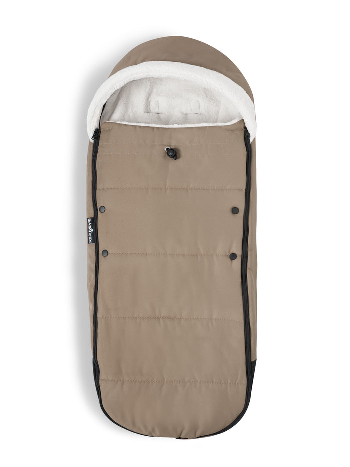 BABYZEN FOOTMUFF TAUPE BARN TOP VIEW