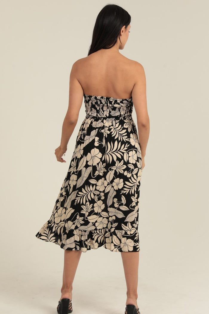 Strapless Midi Dress