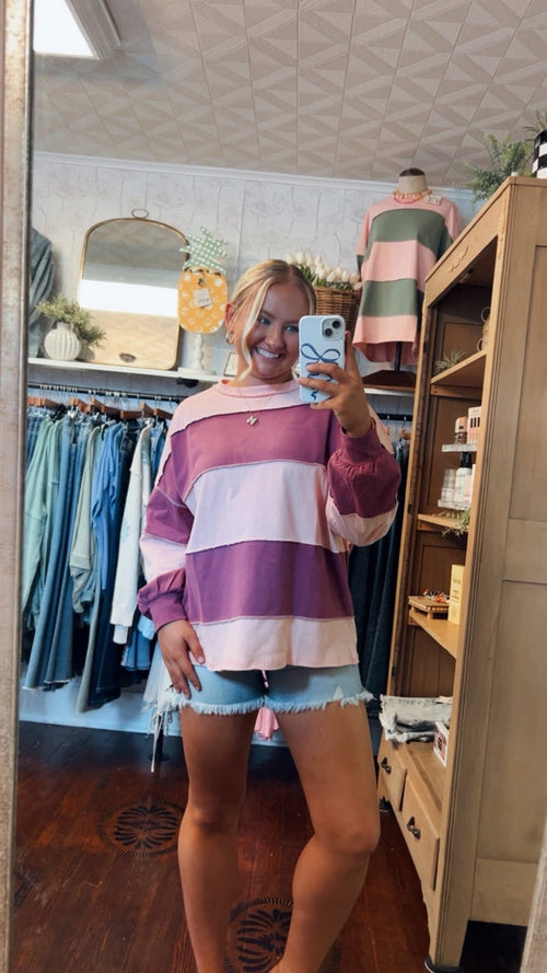 Striped Oversized Top