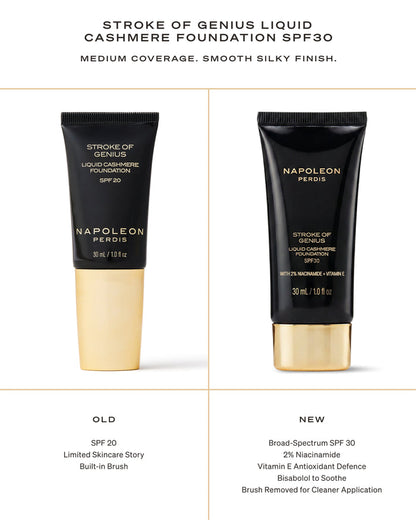 STROKE OF GENIUS LIQUID CASHMERE FOUNDATION SPF30
