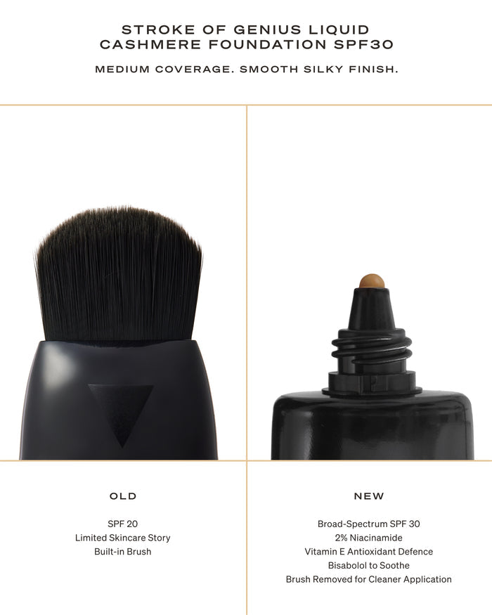 STROKE OF GENIUS LIQUID CASHMERE FOUNDATION SPF30
