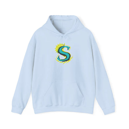 Sunwave 'S' Logo Hoodie – Surf-Inspired Monogram Sweatshirt