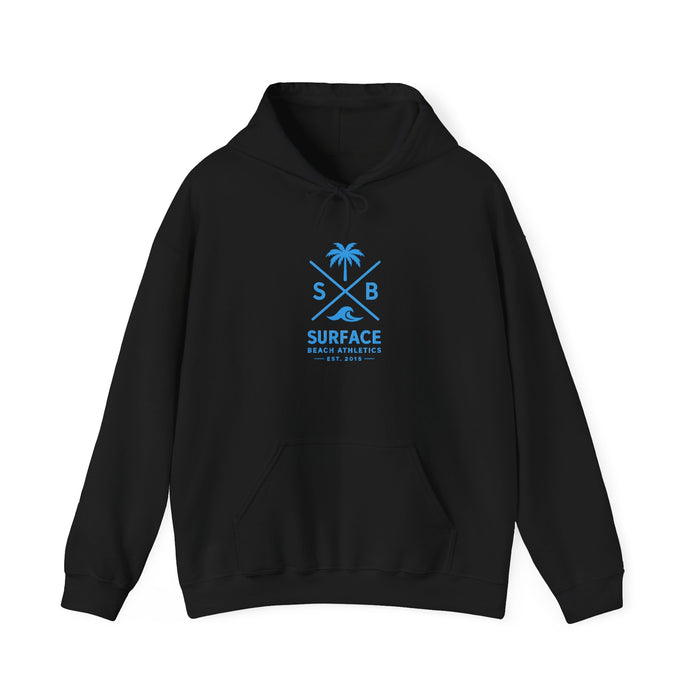 Surface Beach Athletics Hoodie — Palm Tree Surf Logo Pullover