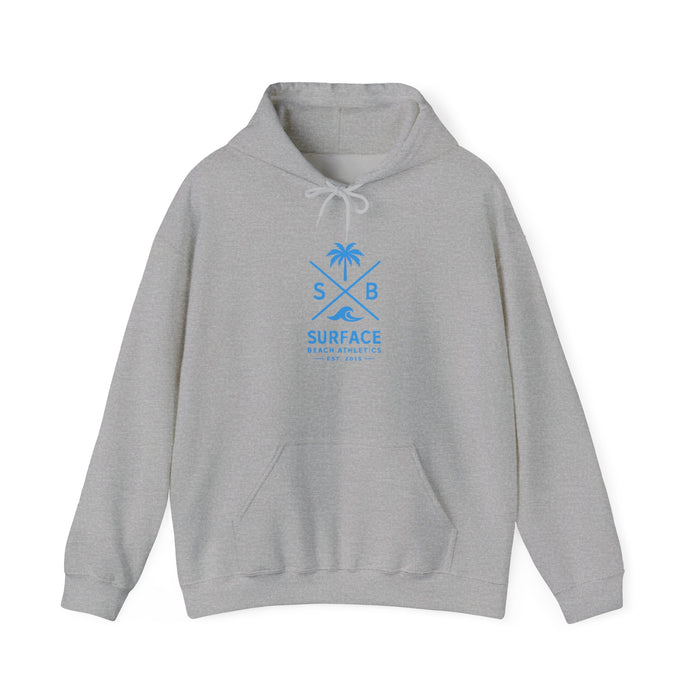 Surface Beach Athletics Hoodie — Palm Tree Surf Logo Pullover