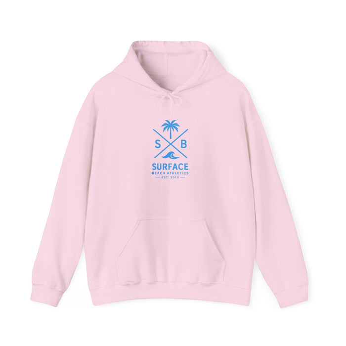 Surface Beach Athletics Hoodie — Palm Tree Surf Logo Pullover