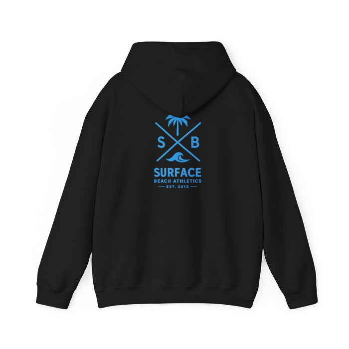 Surface Beach Athletics Hoodie — Palm Tree Surf Logo Pullover