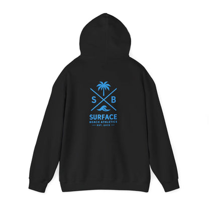 Surface Beach Athletics Hoodie — Palm Tree Surf Logo Pullover