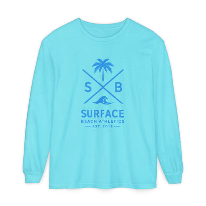 Surface Beach Athletics Long Sleeve Tee — Palm & Wave Graphic Shirt