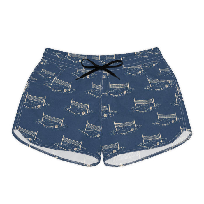Surface Beach Court Pattern Women's Casual Shorts - Ink AOP Lounge & Sport Shorts