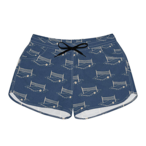 Surface Beach Court Pattern Women's Casual Shorts - Ink AOP Lounge & Sport Shorts