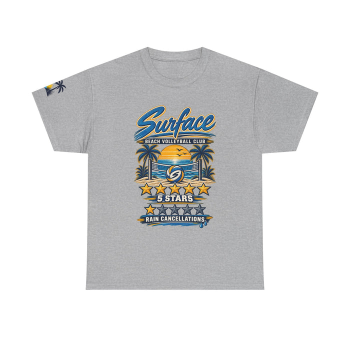 Surface Beach Volleyball Club Graphic Tee — “5 Stars Rain Cancellations”