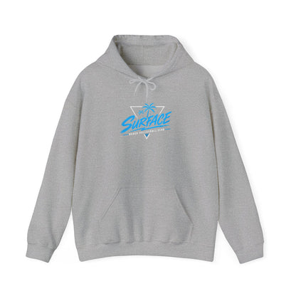 Surface Palm Tree Hoodie — Retro Beach Surf Graphic Hoodie