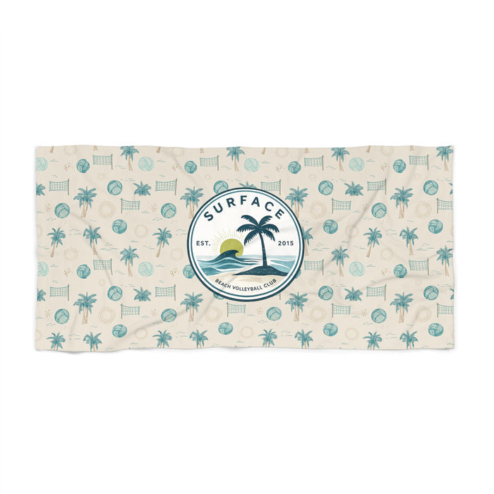 Surface Surf Club Palm Tree Beach Towel