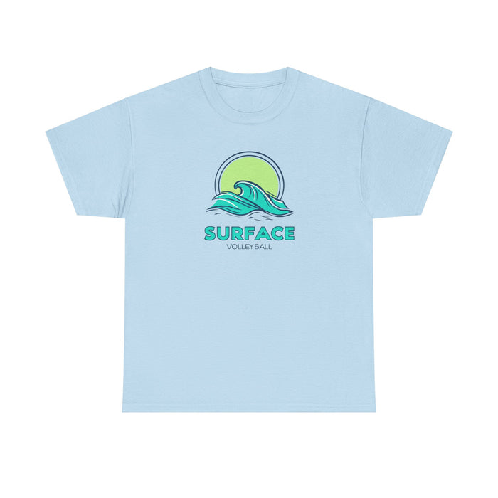 Surface Volleyball Tee — Retro Wave Surf Logo T‑Shirt