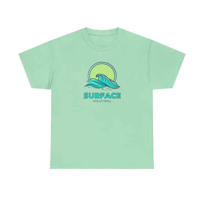 Surface Volleyball Tee — Retro Wave Surf Logo T‑Shirt