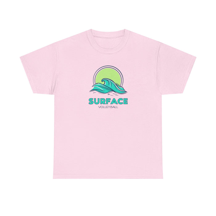 Surface Volleyball Tee — Retro Wave Surf Logo T‑Shirt