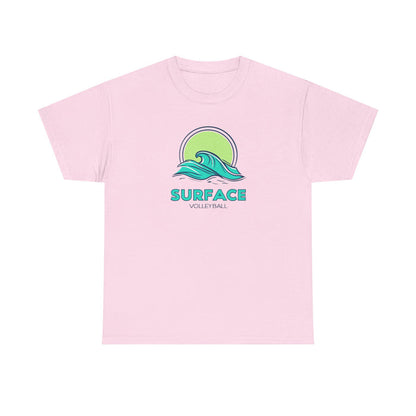 Surface Volleyball Tee — Retro Wave Surf Logo T‑Shirt