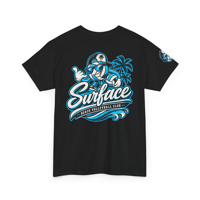 Surfaced Beach Volleyball Tee — 'Surface' Palm Logo Summer T‑Shirt