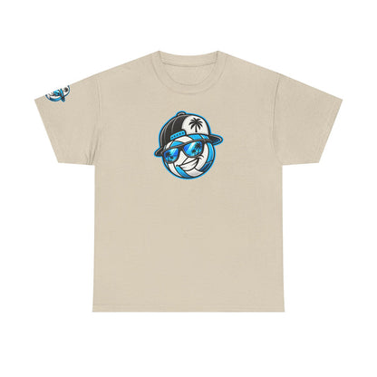 Surfaced Beach Volleyball Tee — 'Surface' Palm Logo Summer T‑Shirt