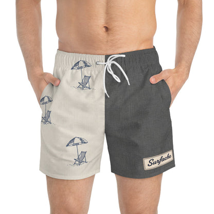 Surfache Beach Chillin Swim Trunks with Wave Patch