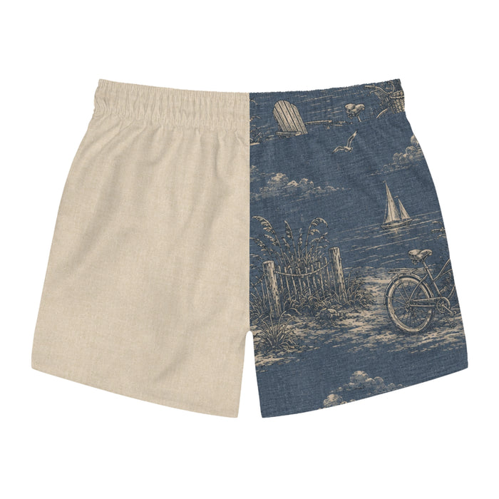 Surfache Beach Cruiser Swim Trunks with Wave Patch