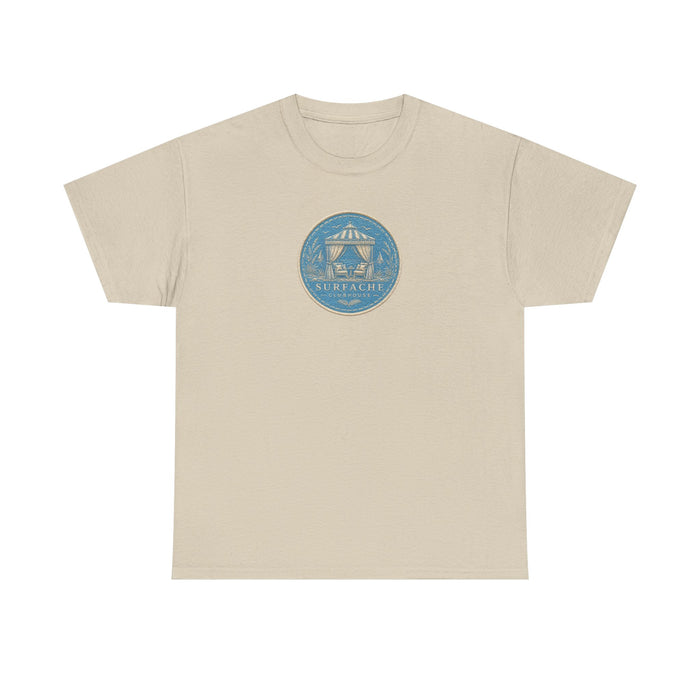 Surfache Cabana Club T‑Shirt – Tropical Beach Cabana Graphic Tee
