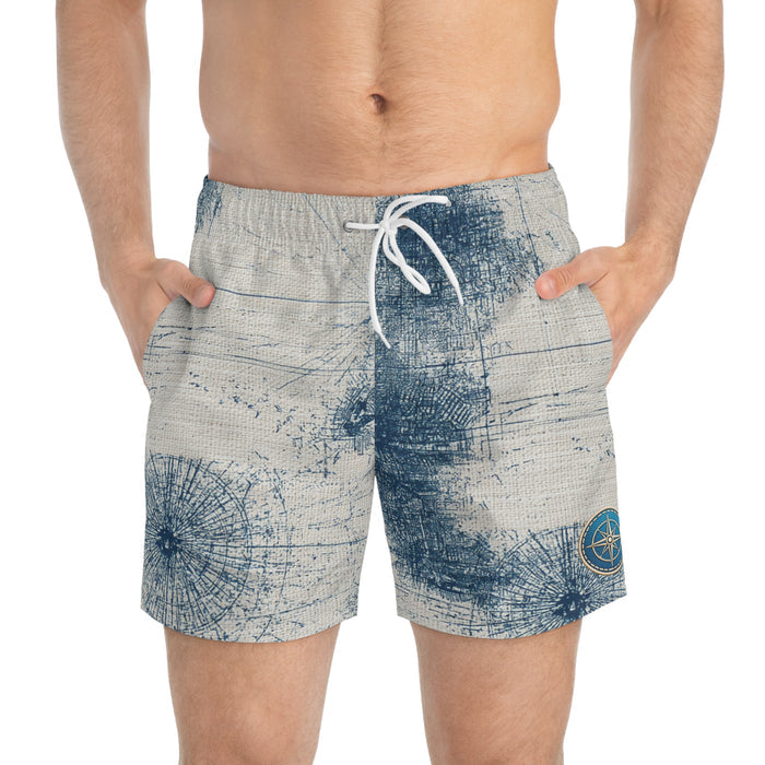 Surfache Charting Swim Trunks with Compass Patch