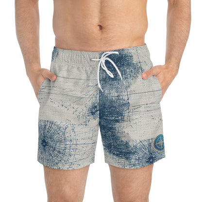 Surfache Charting Swim Trunks with Compass Patch