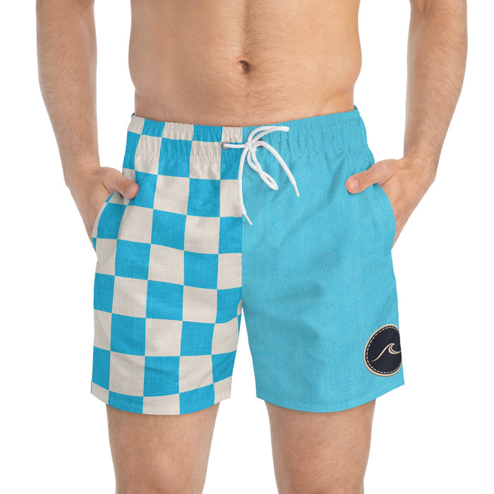 Surfache Checkerboard Swim Trunks –Beach Shorts