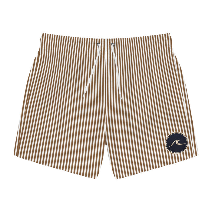 Surfache Cuba Libre Slim Cabana Swim Trunks – Lightweight Beach Shorts with Wave Patch