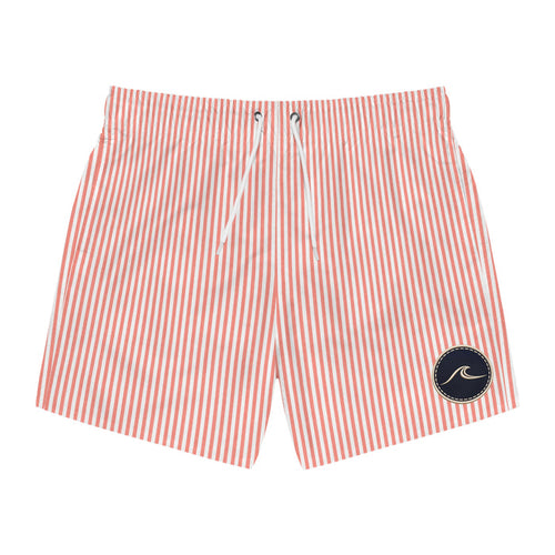 Surfache Rum Punch Slim Cabana Swim Trunks – Lightweight Beach Shorts with Wave Patch