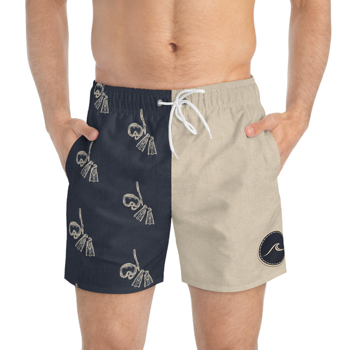 Surfache Snorkel Time Swim Trunks with Wave Patch