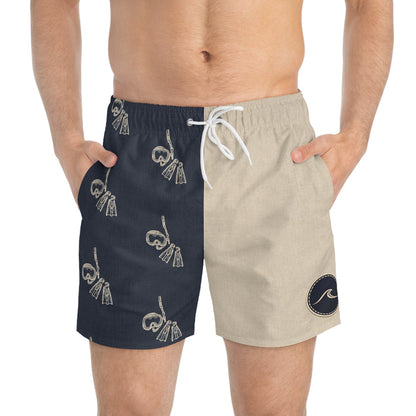 Surfache Snorkel Time Swim Trunks with Wave Patch