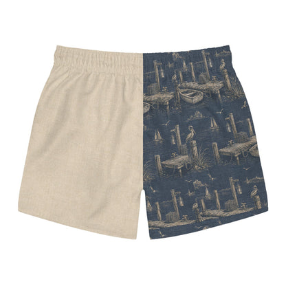Surfache Sunset Pier Swim Trunks with Compass Patch