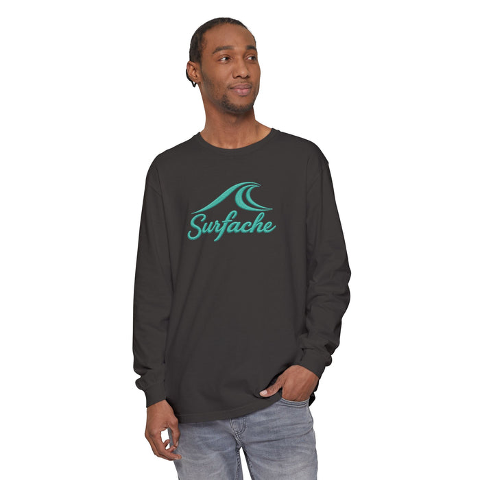 Surfache Wave Long Sleeve Tee — Beach Vibes Graphic T-Shirt