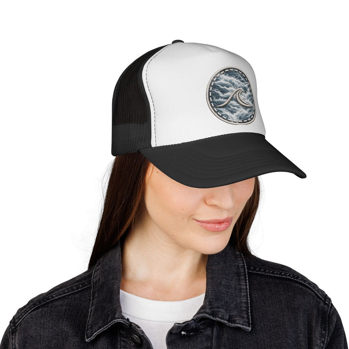 Surfache Wave Patch Trucker Cap — Coastal Surf Mesh Hat