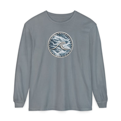 Surfache White Water Icon Long Sleeve Tee —Destination Graphic T-Shirt
