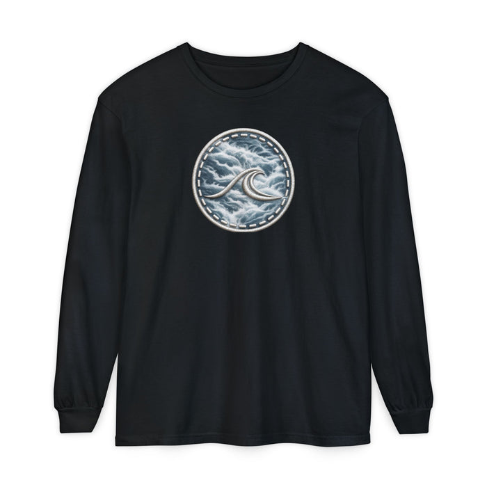Surfache White Water Icon Long Sleeve Tee —Destination Graphic T-Shirt