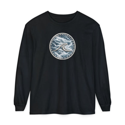 Surfache White Water Icon Long Sleeve Tee —Destination Graphic T-Shirt