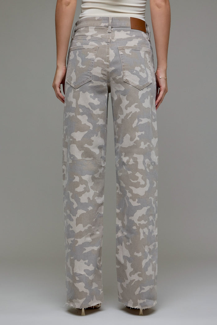 Tan Camo High Rise 31in Inseam Dad Jean