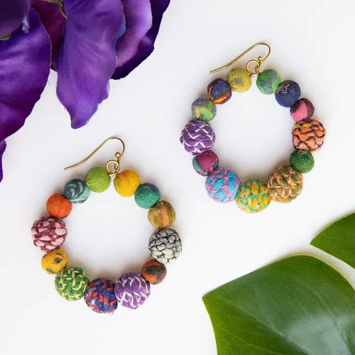 Threaded Kantha Hoops