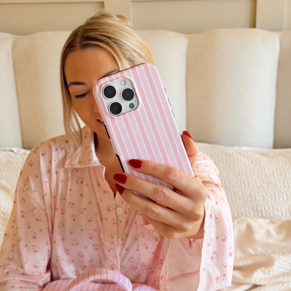 Selfie with Powder Stripes Tough Phone Case
