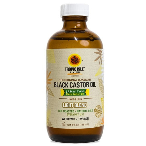 TROPIC ISLE LIVING 100% Pure Jamaican Black Castor Oil 4oz - Light Blend