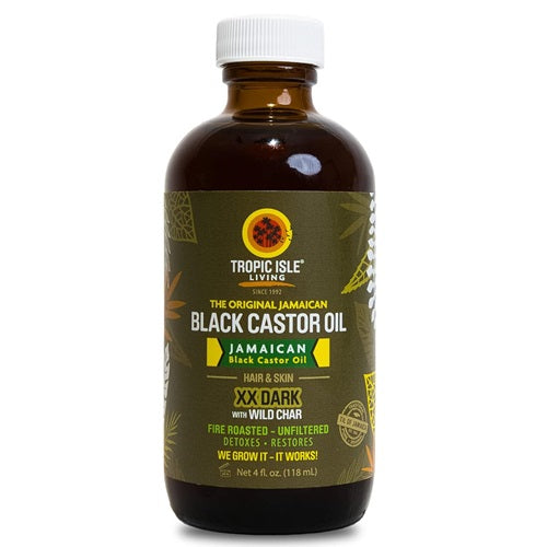 TROPIC ISLE LIVING 100% Pure Jamaican Black Castor Oil 4oz - XX Dark