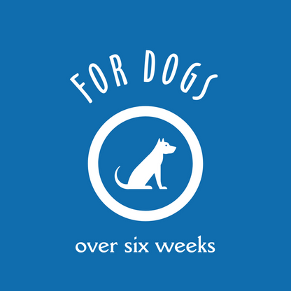 Description referencing the age of the dogs that can use this product