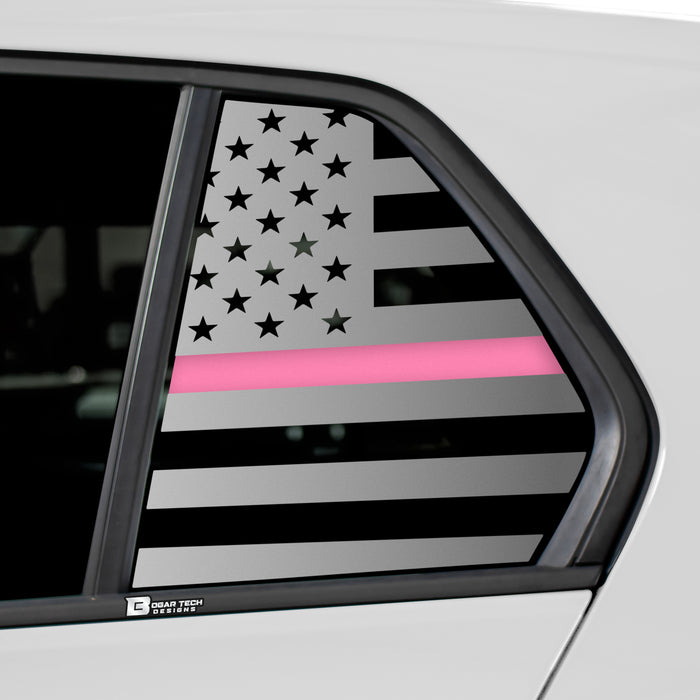 Universal Fit American Flag Third Quarter Window Decal Sticker Compatible with Most Sedans and Coupes - Bogar Tech Designs